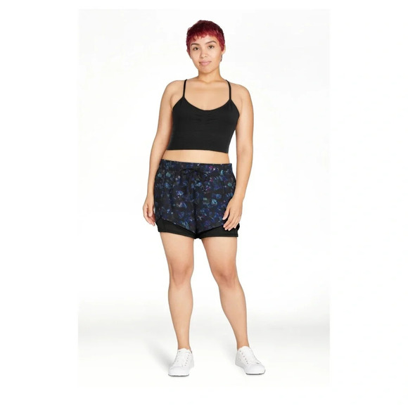 Halftone floral print Avia Women's Running Short size small - Picture 1 of 5